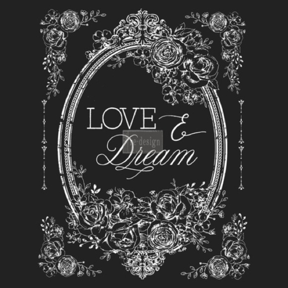Redesign with Prima Decor Transfer | LOVE & DREAM | RARE (retired) | 22” x 30”